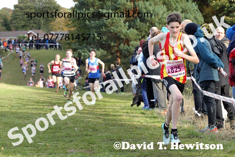 Boys under-15s 2021 National Cross Country Relays, Berry Hill Park, Mansfield. Photo: David T. Hewitson/Sports for All Pics